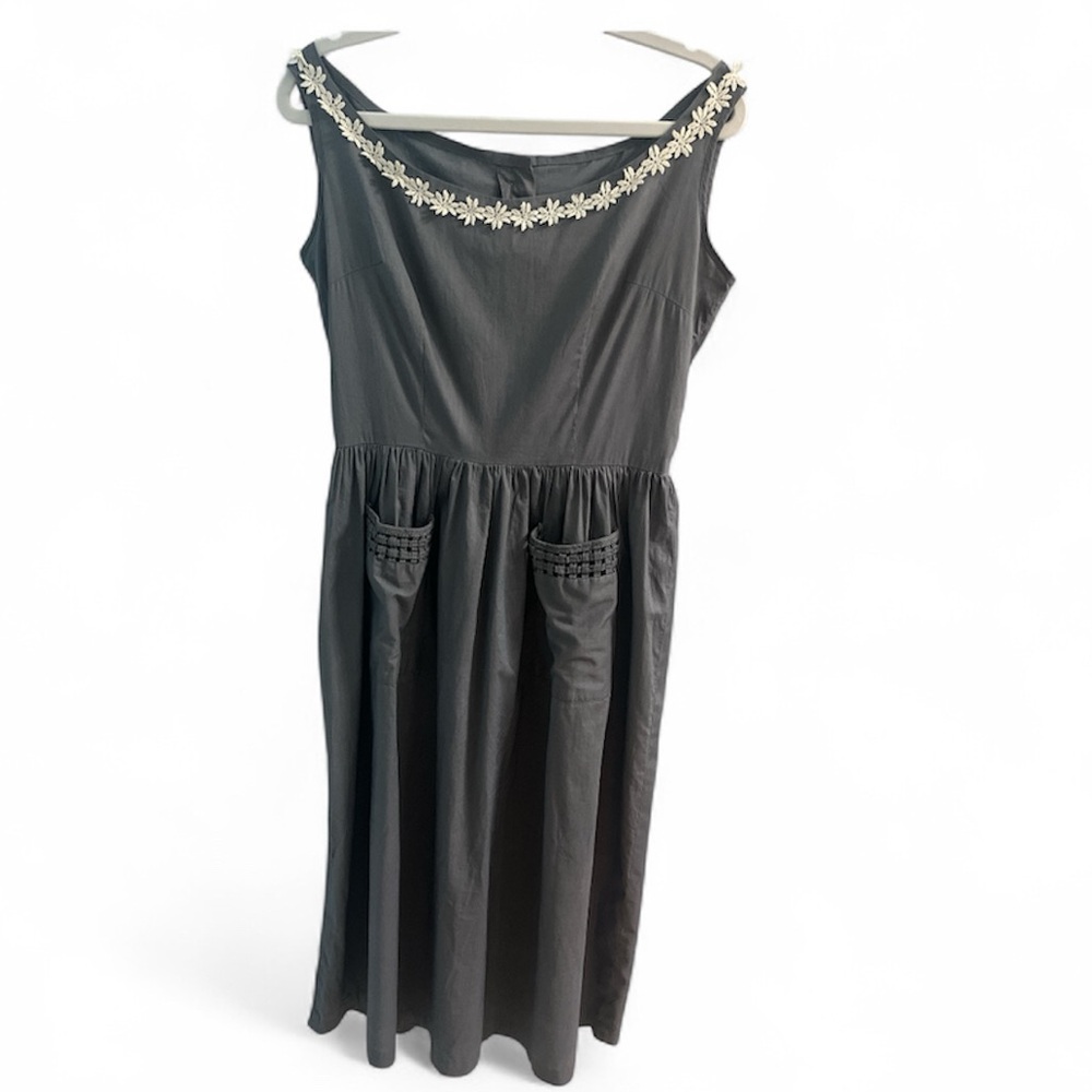 Vintage Gray Cotton Sundress